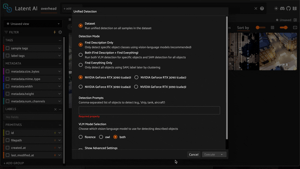 Execute Unified Detection